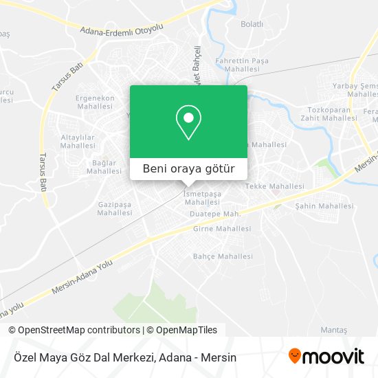 Özel Maya Göz Dal Merkezi harita