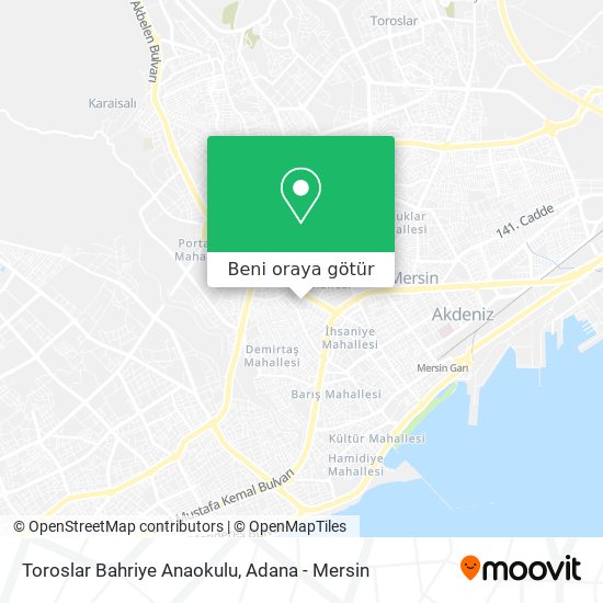 Toroslar Bahriye Anaokulu harita