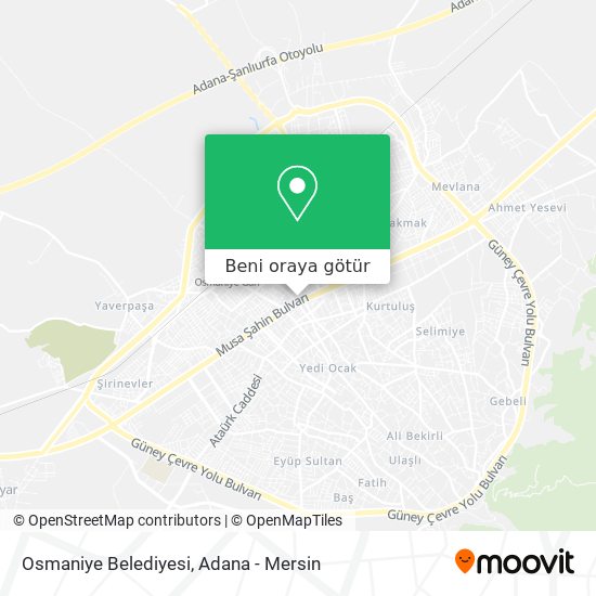 Osmaniye Belediyesi harita