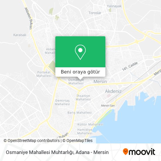 Osmaniye Mahallesi Muhtarlığı harita