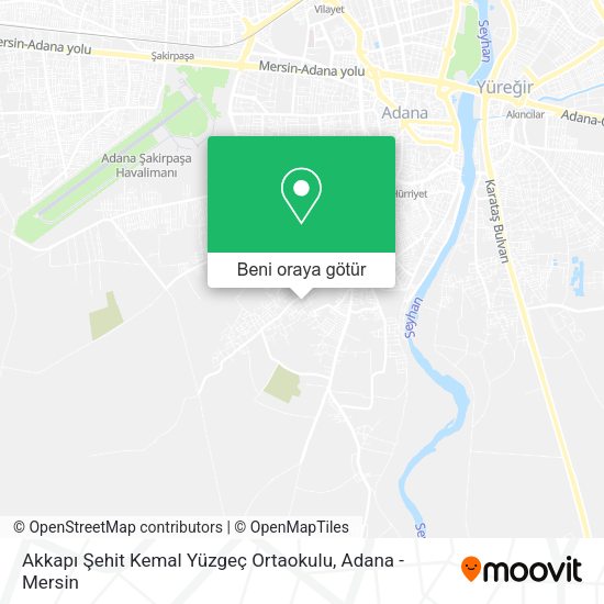 Akkapı Şehit Kemal Yüzgeç Ortaokulu harita
