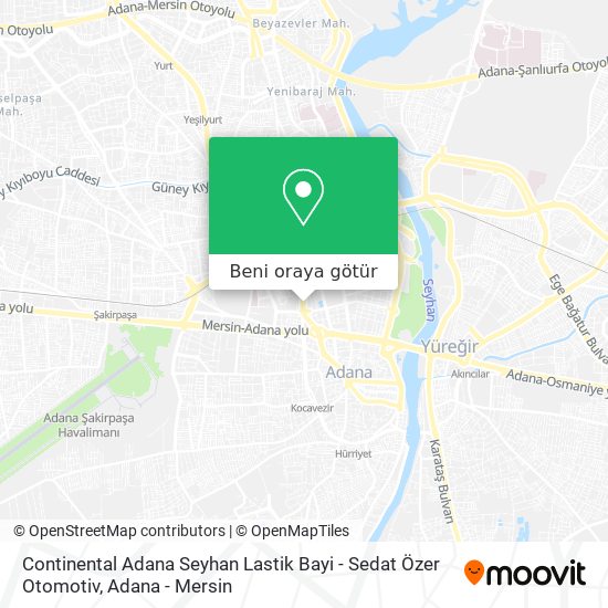 Continental Adana Seyhan Lastik Bayi - Sedat Özer Otomotiv harita