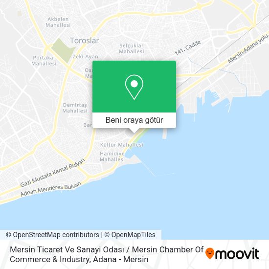 Mersin Ticaret Ve Sanayi Odası / Mersin Chamber Of Commerce & Industry harita