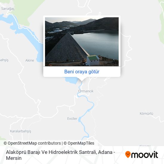 Alaköprü Barajı Ve Hidroelektrik Santrali harita