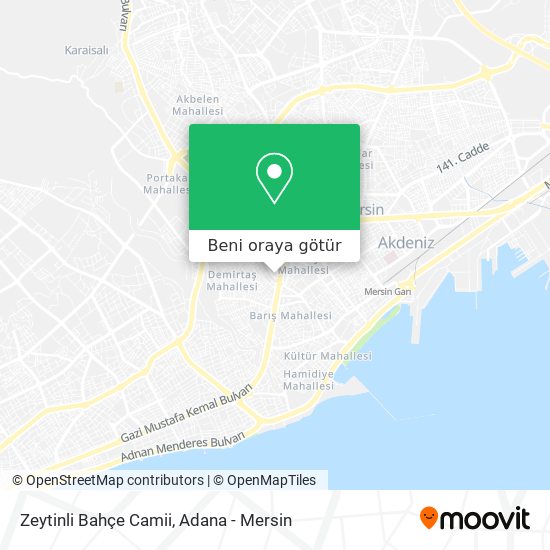 Zeytinli Bahçe Camii harita