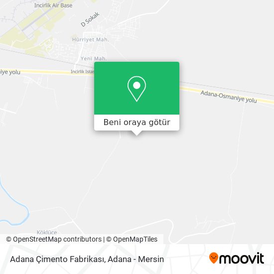Adana Çimento Fabrikası harita