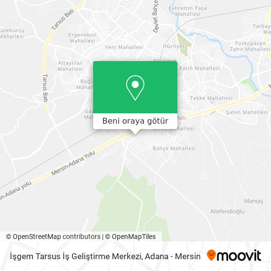 İşgem Tarsus İş Geliştirme Merkezi harita