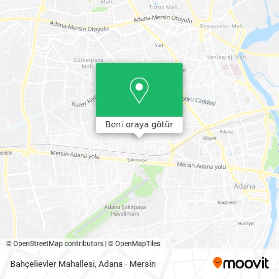 Bahçelievler Mahallesi harita