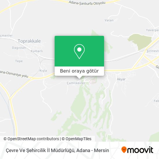 Çevre Ve Şehircilik İl Müdürlüğü harita