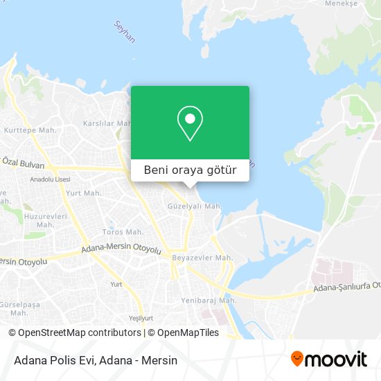 Adana Polis Evi harita