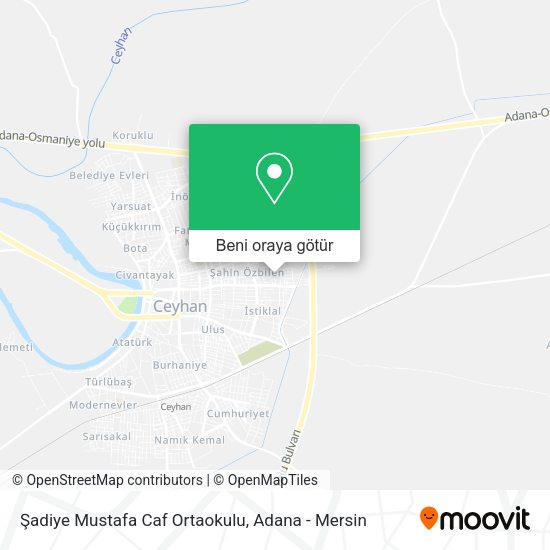 Şadiye Mustafa Caf Ortaokulu harita