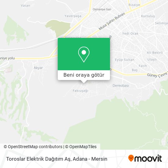 Toroslar Elektrik Dağıtım Aş harita