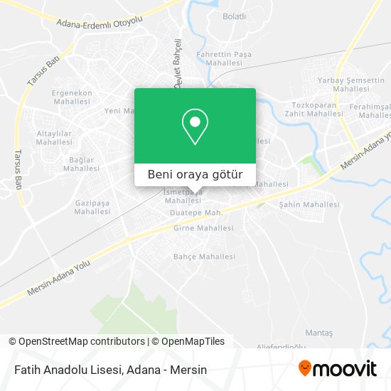 Fatih Anadolu Lisesi harita