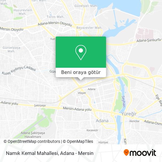 Namık Kemal Mahallesi harita