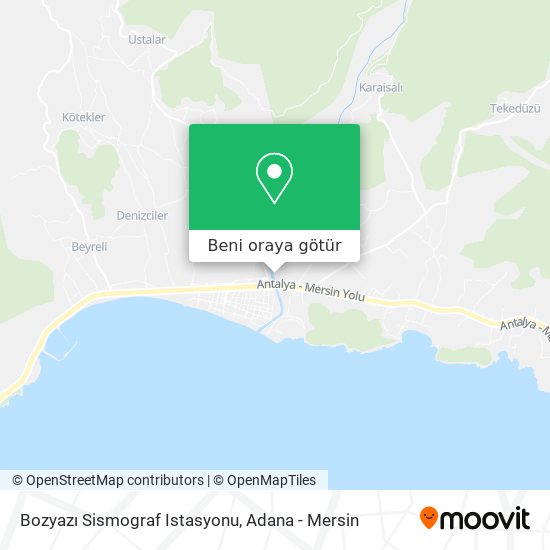 Bozyazı Sismograf Istasyonu harita