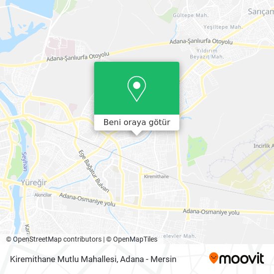 Kiremithane Mutlu Mahallesi harita