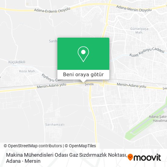 Makina Mühendisleri Odası Gaz Sızdırmazlık Noktası harita