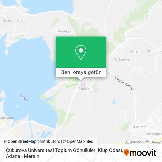 Çukurova Üniversitesi Toplum Gönüllüleri Klüp Odası harita