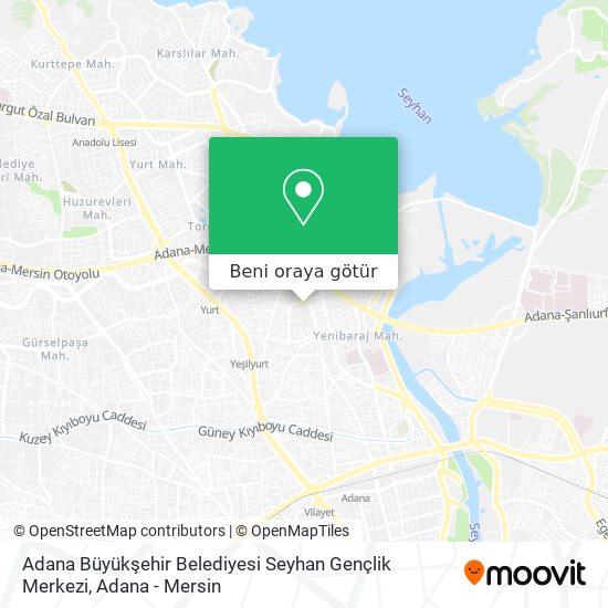 Adana Büyükşehir Belediyesi Seyhan Gençlik Merkezi harita