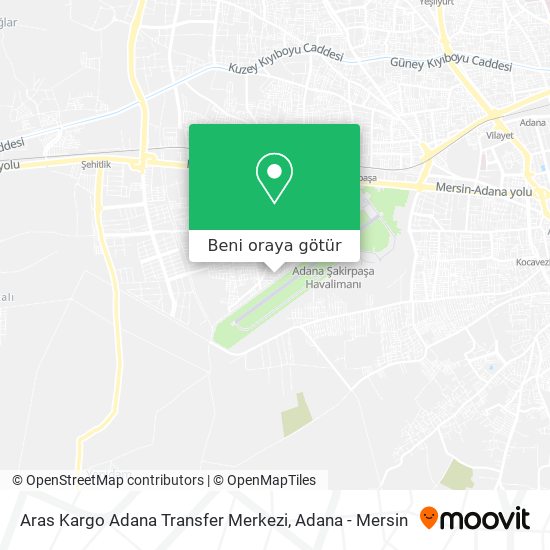 Aras Kargo Adana  Transfer Merkezi harita