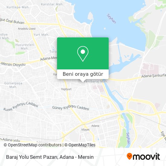 Baraj Yolu Semt Pazarı harita