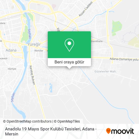Anadolu 19 Mayıs Spor Kulübü Tesisleri harita