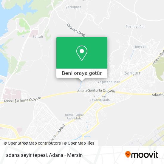 adana seyir tepesi harita