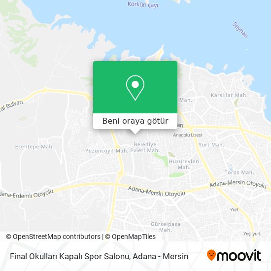 Final Okulları Kapalı Spor Salonu harita