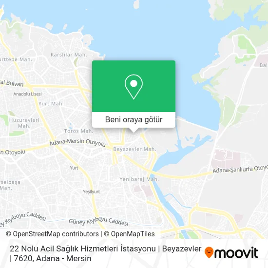 22 Nolu Acil Sağlık Hizmetleri İstasyonu | Beyazevler | 7620 harita