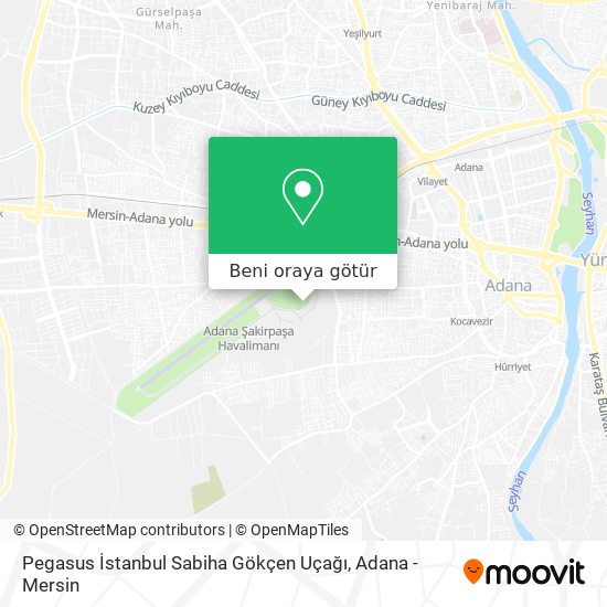 Pegasus İstanbul Sabiha Gökçen Uçağı harita