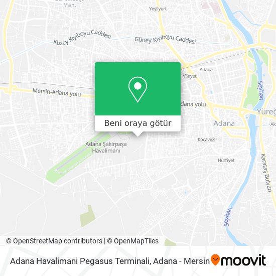 Adana Havalimani Pegasus Terminali harita