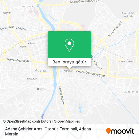 Adana Şehirler Arası Otobüs Terminali harita