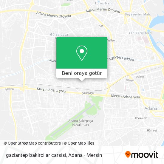 gaziantep bakircilar carsisi harita