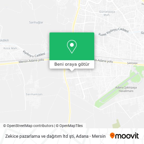 Zekice pazarlama ve dağıtım ltd şti harita