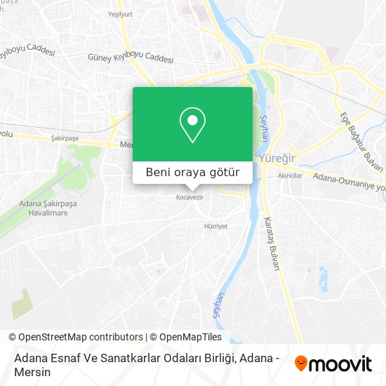 Adana Esnaf Ve Sanatkarlar Odaları Birliği harita
