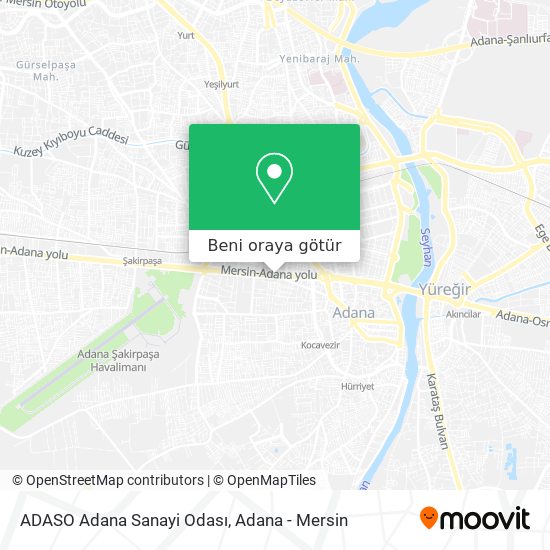 ADASO Adana Sanayi Odası harita