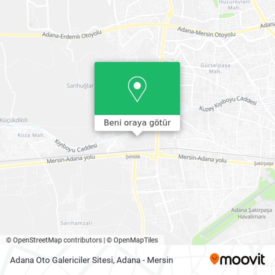Adana Oto Galericiler Sitesi harita