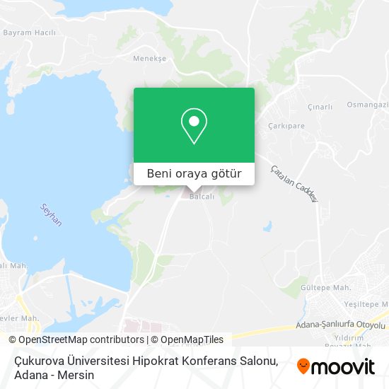 Çukurova Üniversitesi Hipokrat Konferans Salonu harita
