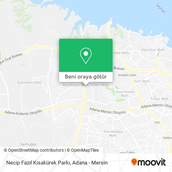 Necip Fazıl Kısakürek Parkı harita