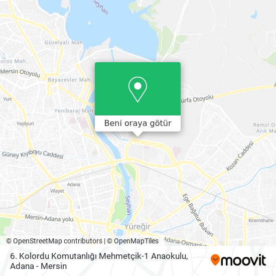6. Kolordu Komutanlığı Mehmetçik-1 Anaokulu harita