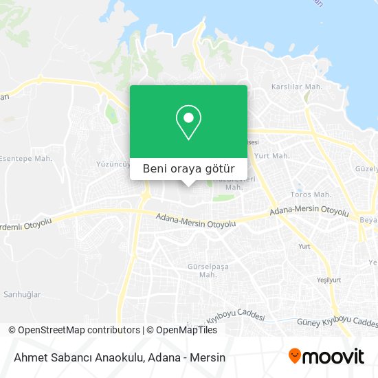 Ahmet Sabancı Anaokulu harita