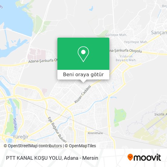 PTT KANAL KOŞU YOLU harita