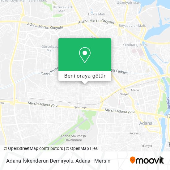 Adana-İskenderun Demiryolu harita