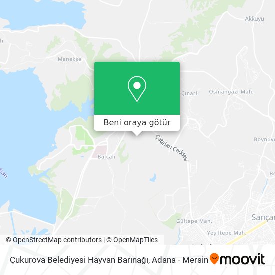 Çukurova Belediyesi Hayvan Barınağı harita