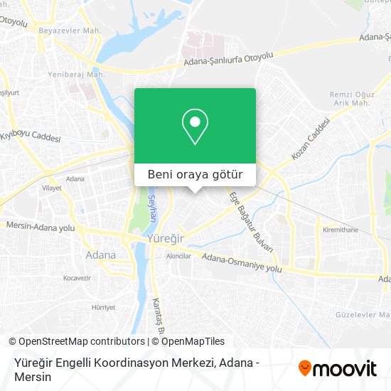 Yüreğir Engelli Koordinasyon Merkezi harita