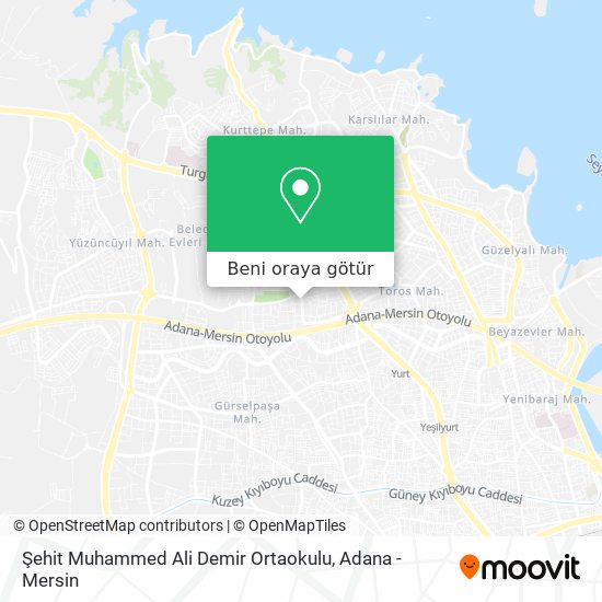 Şehit Muhammed Ali Demir Ortaokulu harita