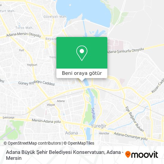 Adana Büyük Şehir Belediyesi Konservatuarı harita
