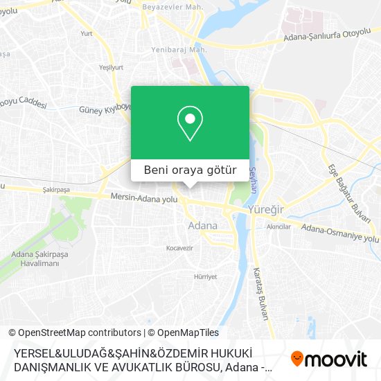 YERSEL&ULUDAĞ&ŞAHİN&ÖZDEMİR HUKUKİ DANIŞMANLIK VE AVUKATLIK BÜROSU harita