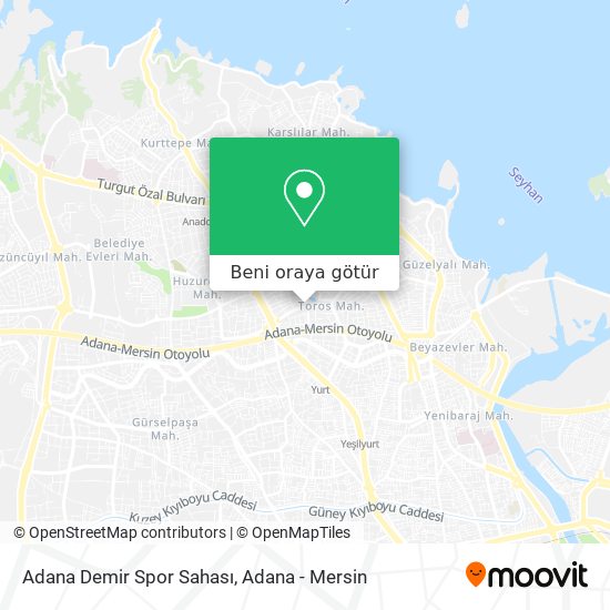 Adana Demir Spor Sahası harita