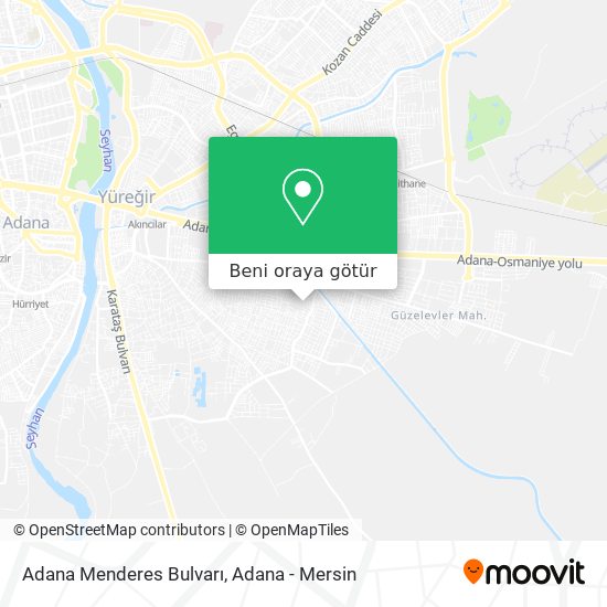 Adana Menderes Bulvarı harita